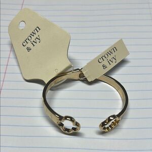 Crown & Ivy Gold Buckle Cuff Bracelet